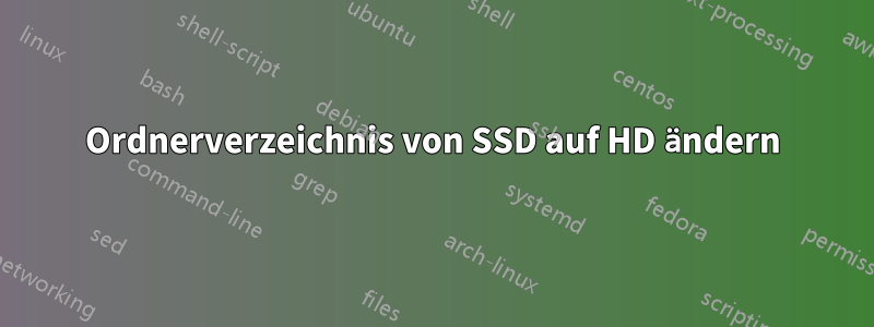 Ordnerverzeichnis von SSD auf HD ändern