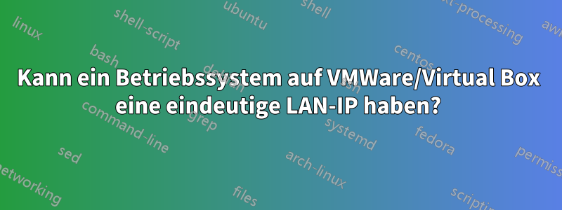 Kann ein Betriebssystem auf VMWare/Virtual Box eine eindeutige LAN-IP haben?