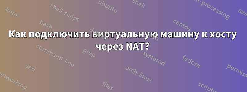 Как подключить виртуальную машину к хосту через NAT?