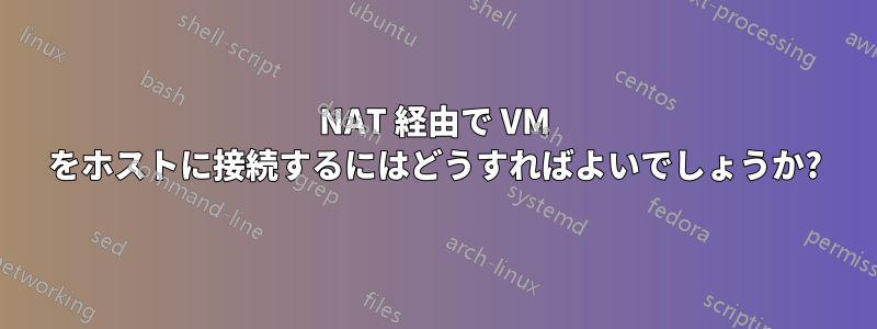 NAT 経由で VM をホストに接続するにはどうすればよいでしょうか?