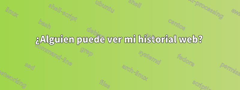 ¿Alguien puede ver mi historial web?