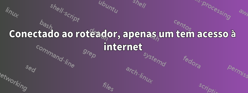 2 Conectado ao roteador, apenas um tem acesso à internet