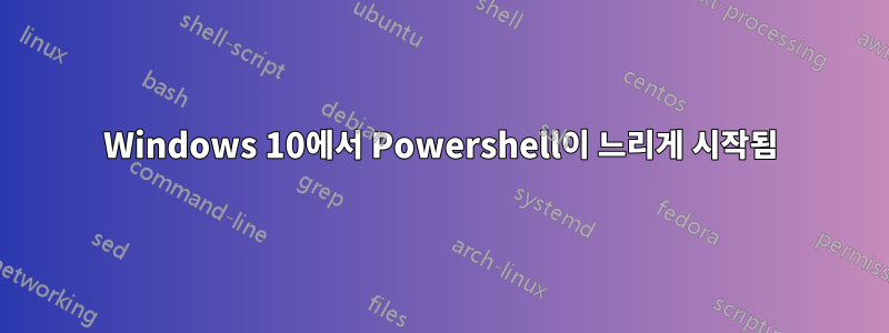 Windows 10에서 Powershell이 ​​느리게 시작됨