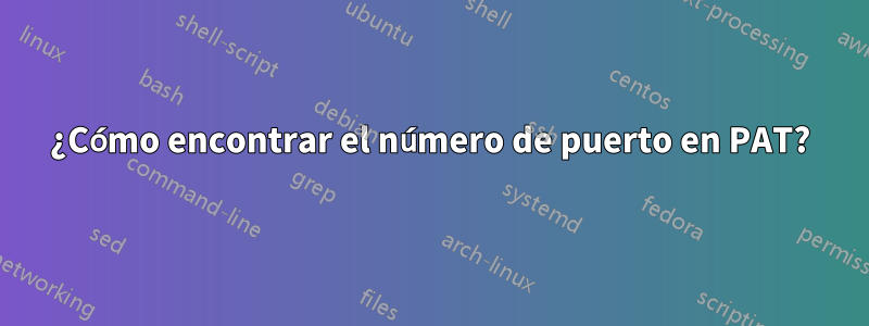 ¿Cómo encontrar el número de puerto en PAT?