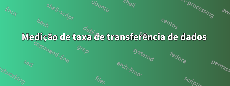 Medição de taxa de transferência de dados