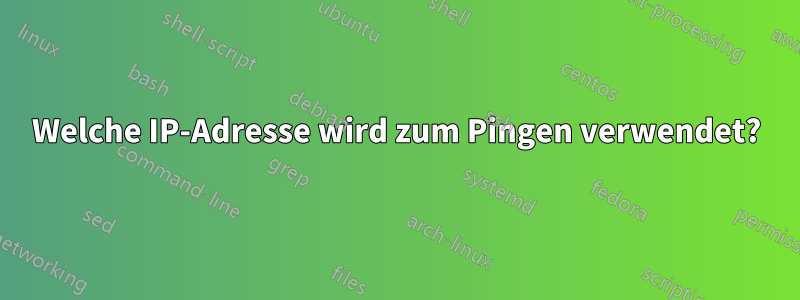 Welche IP-Adresse wird zum Pingen verwendet?