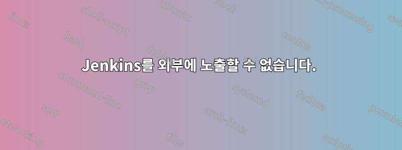 Jenkins를 외부에 노출할 수 없습니다.