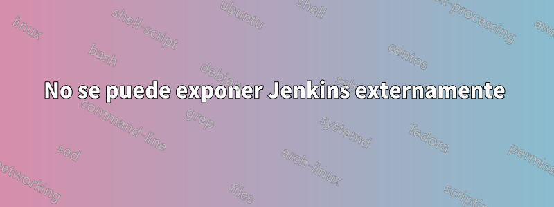 No se puede exponer Jenkins externamente