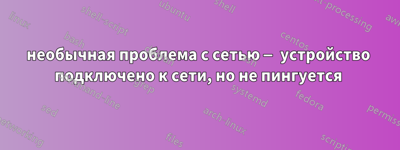 необычная проблема с сетью — устройство подключено к сети, но не пингуется