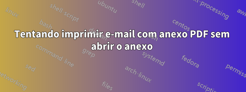 Tentando imprimir e-mail com anexo PDF sem abrir o anexo