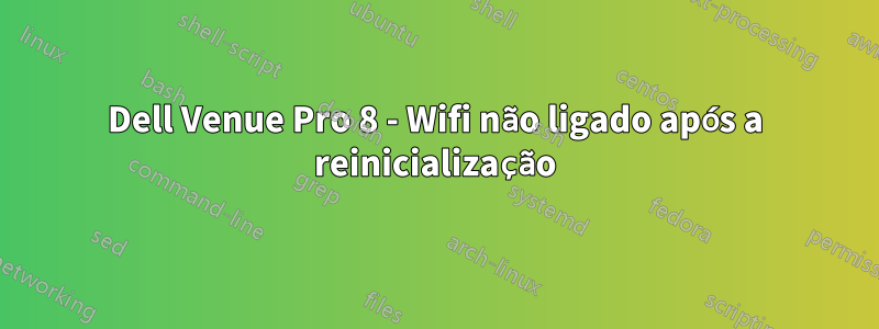 Dell Venue Pro 8 - Wifi não ligado após a reinicialização