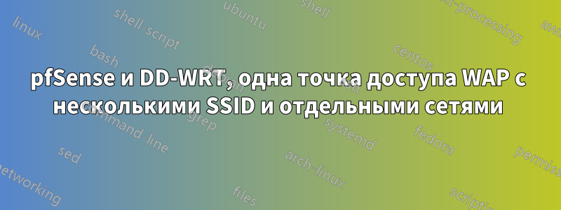 pfSense и DD-WRT, одна точка доступа WAP с несколькими SSID и отдельными сетями