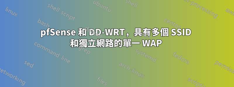 pfSense 和 DD-WRT，具有多個 SSID 和獨立網路的單一 WAP