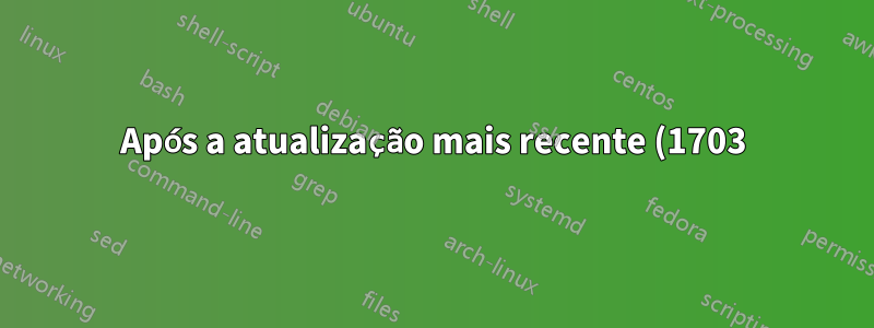Após a atualização mais recente (1703), meu menu Iniciar está desabilitado no Windows 10. Como faço para corrigir isso?
