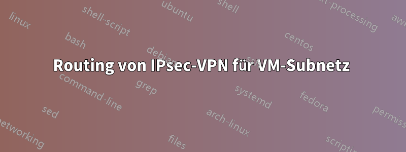 Routing von IPsec-VPN für VM-Subnetz