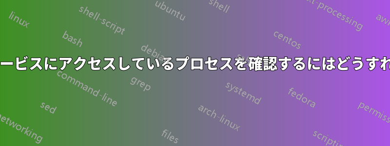現在位置情報サービスにアクセスしているプロセスを確認するにはどうすればよいですか?
