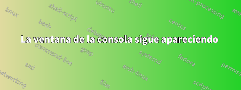 La ventana de la consola sigue apareciendo