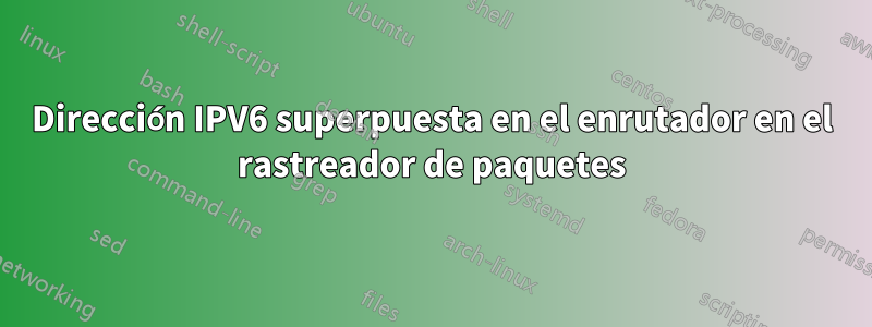 Dirección IPV6 superpuesta en el enrutador en el rastreador de paquetes