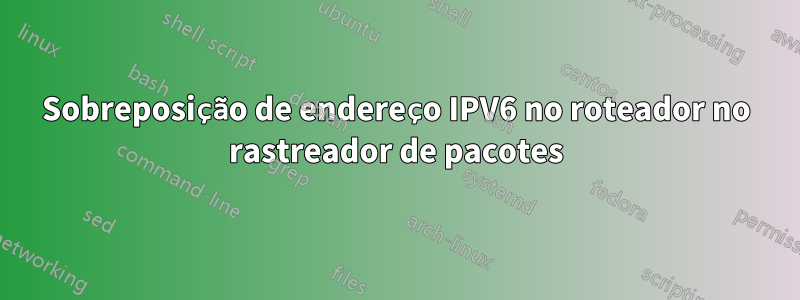 Sobreposição de endereço IPV6 no roteador no rastreador de pacotes