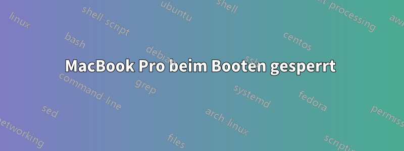 MacBook Pro beim Booten gesperrt