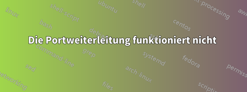 Die Portweiterleitung funktioniert nicht