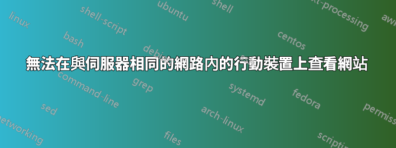 無法在與伺服器相同的網路內的行動裝置上查看網站