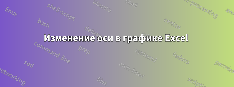 Изменение оси в графике Excel
