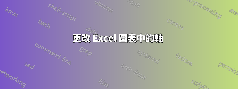 更改 Excel 圖表中的軸