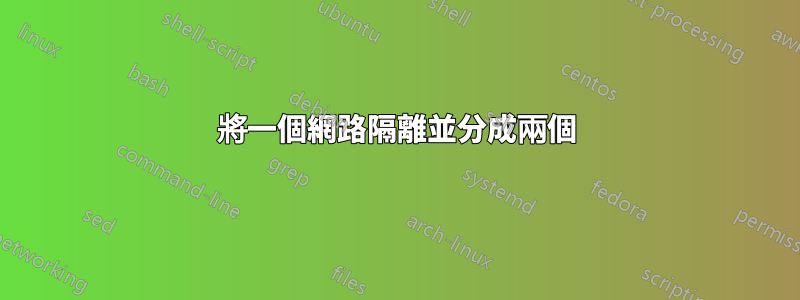 將一個網路隔離並分成兩個