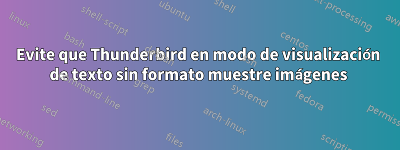 Evite que Thunderbird en modo de visualización de texto sin formato muestre imágenes