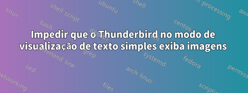 Impedir que o Thunderbird no modo de visualização de texto simples exiba imagens