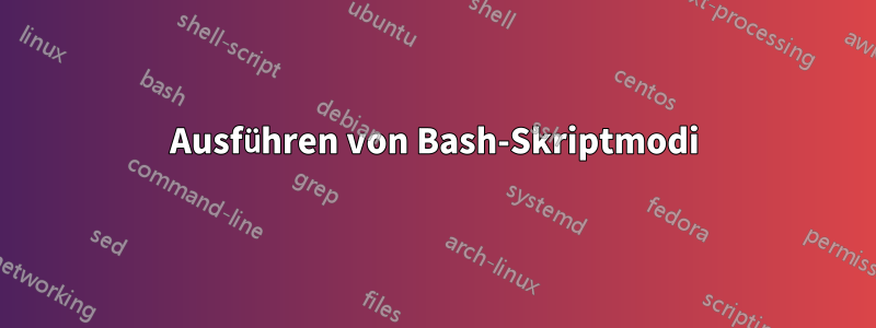 Ausführen von Bash-Skriptmodi