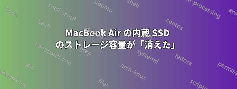 MacBook Air の内蔵 SSD のストレージ容量が「消えた」