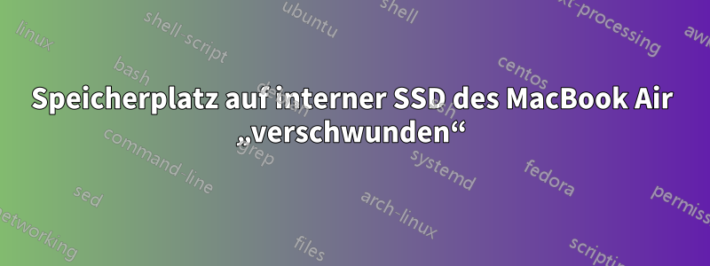 Speicherplatz auf interner SSD des MacBook Air „verschwunden“