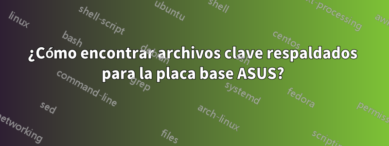 ¿Cómo encontrar archivos clave respaldados para la placa base ASUS?