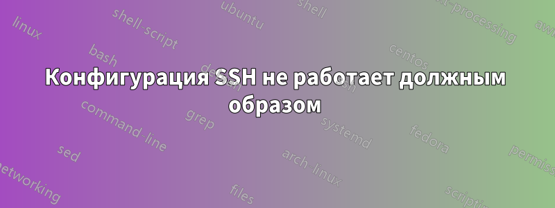 Конфигурация SSH не работает должным образом