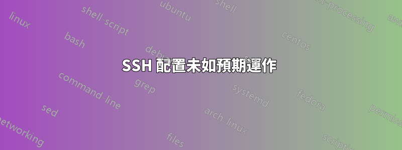 SSH 配置未如預期運作