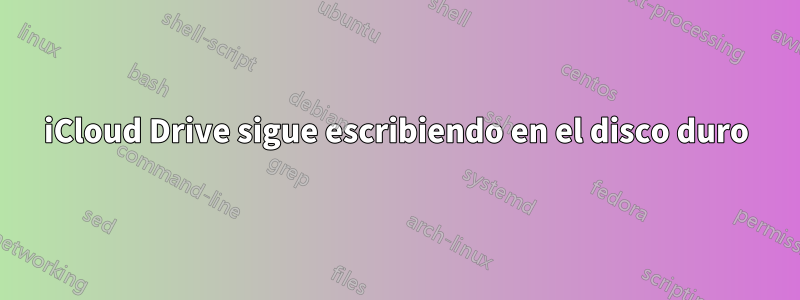 iCloud Drive sigue escribiendo en el disco duro