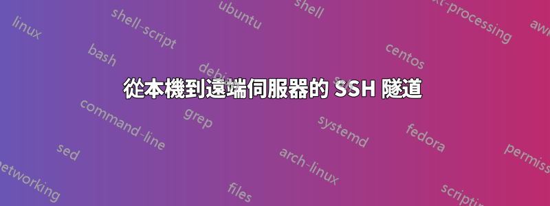 從本機到遠端伺服器的 SSH 隧道