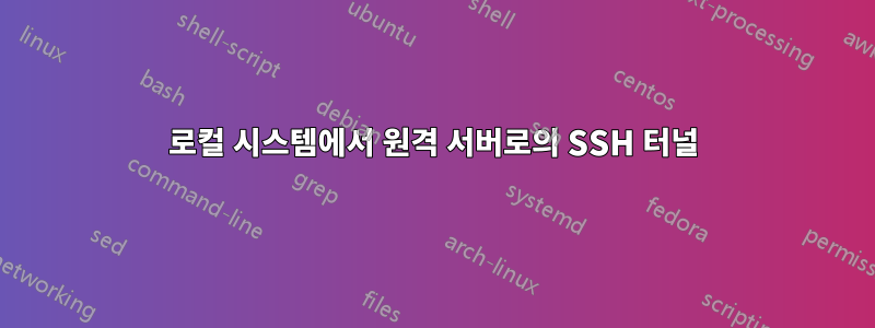 로컬 시스템에서 원격 서버로의 SSH 터널