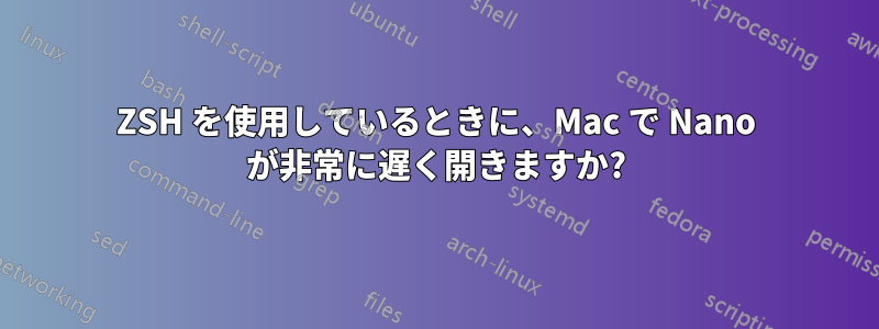 ZSH を使用しているときに、Mac で Nano が非常に遅く開きますか?