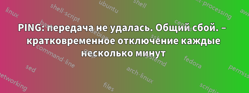 PING: передача не удалась. Общий сбой. – кратковременное отключение каждые несколько минут