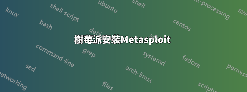 樹莓派安裝Metasploit