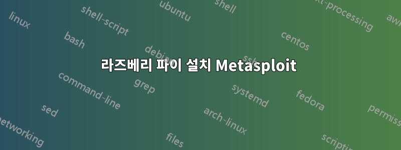 라즈베리 파이 설치 Metasploit