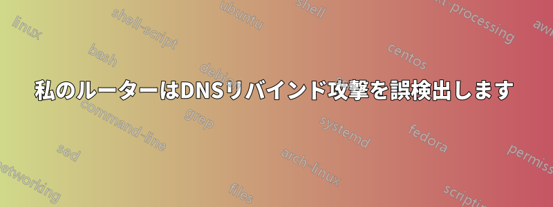 私のルーターはDNSリバインド攻撃を誤検出します