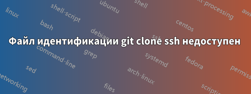 Файл идентификации git clone ssh недоступен