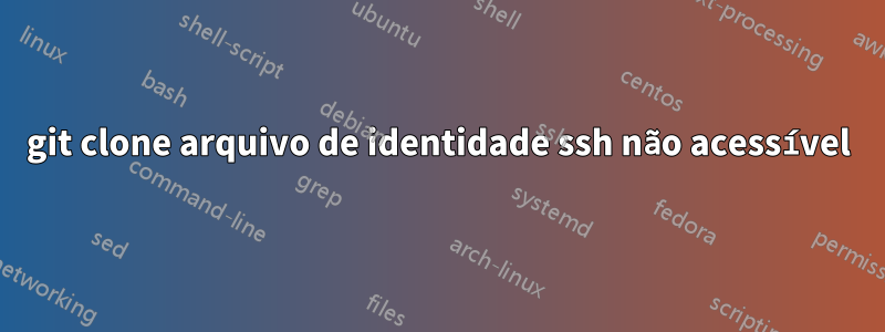 git clone arquivo de identidade ssh não acessível