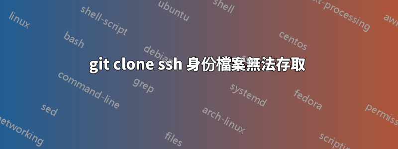 git clone ssh 身份檔案無法存取