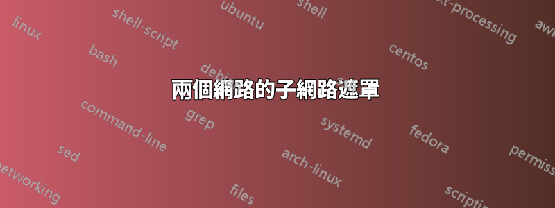 兩個網路的子網路遮罩