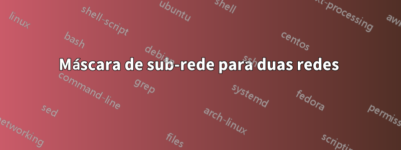 Máscara de sub-rede para duas redes